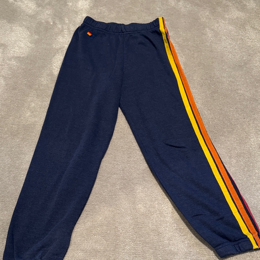 Aviator Nation Kids Navy Joggers with Multicolor Stripe